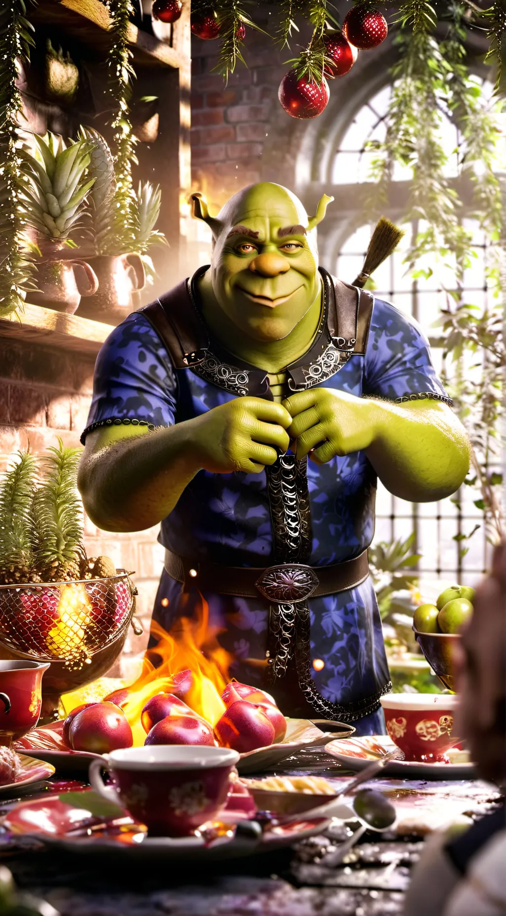 ai character: Shrek background