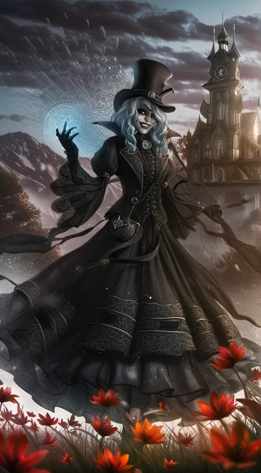 ai character: Rose background