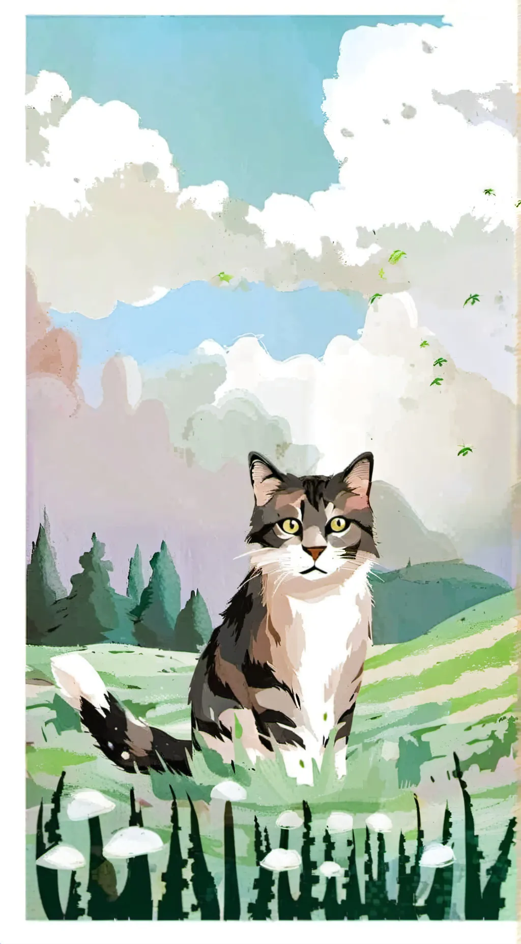 ai character: house cat trouble background