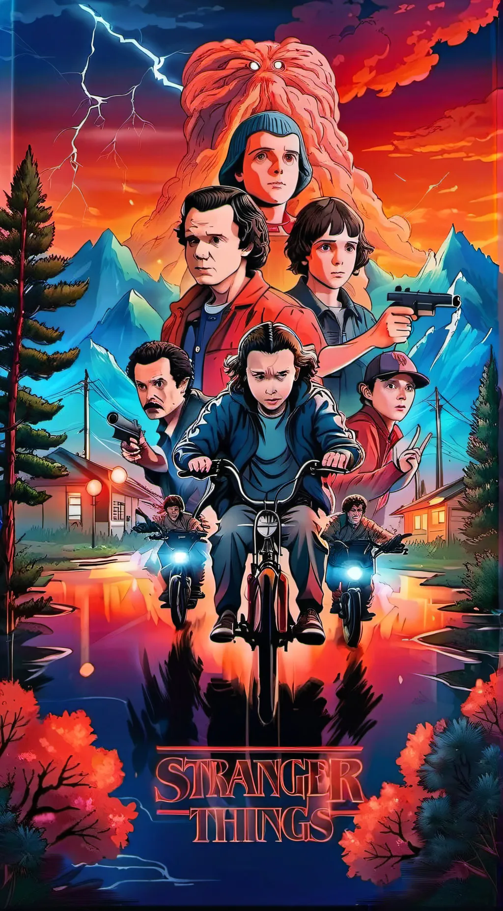 ai character: Stranger Things background