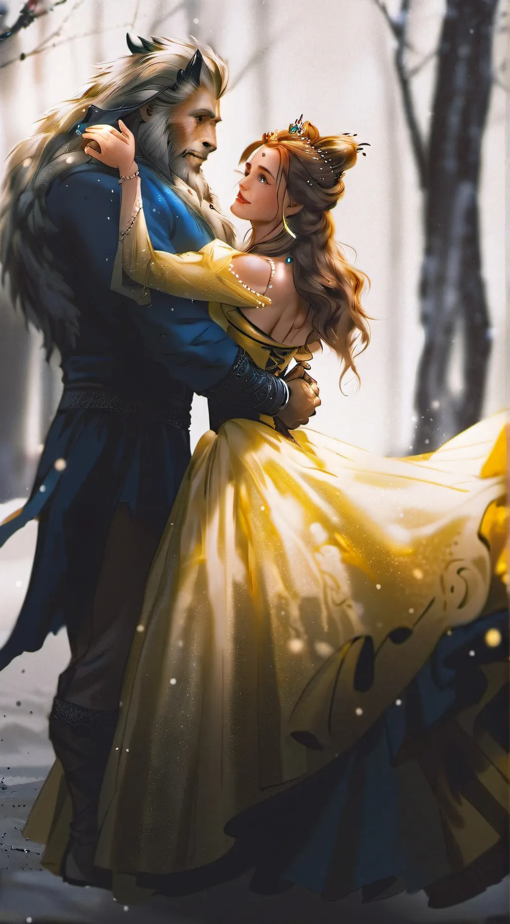 ai character: Beauty and Beast background