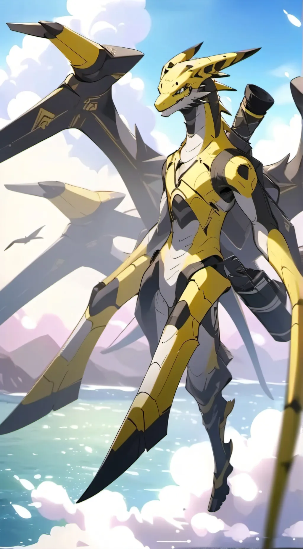 ai character: Yellow  background