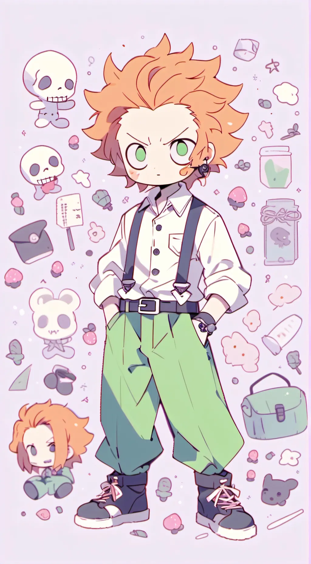 ai character: Creepypasta Calvin background