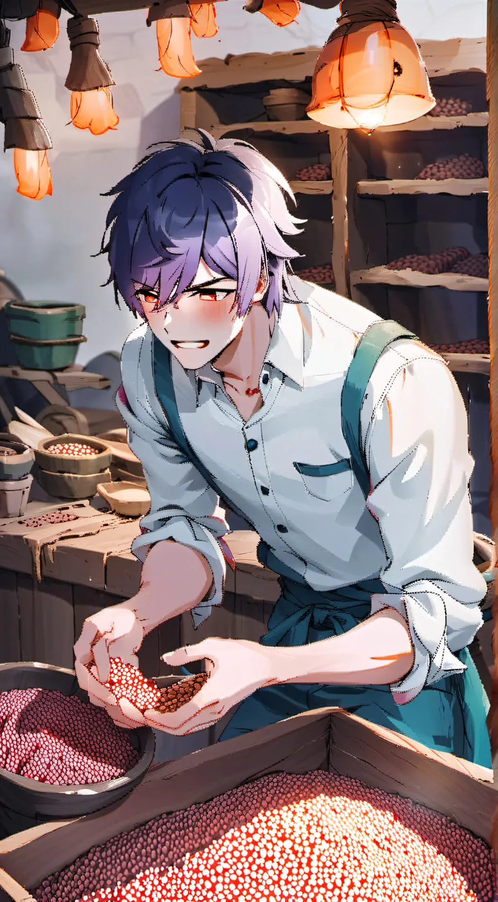 ai character: Beans background