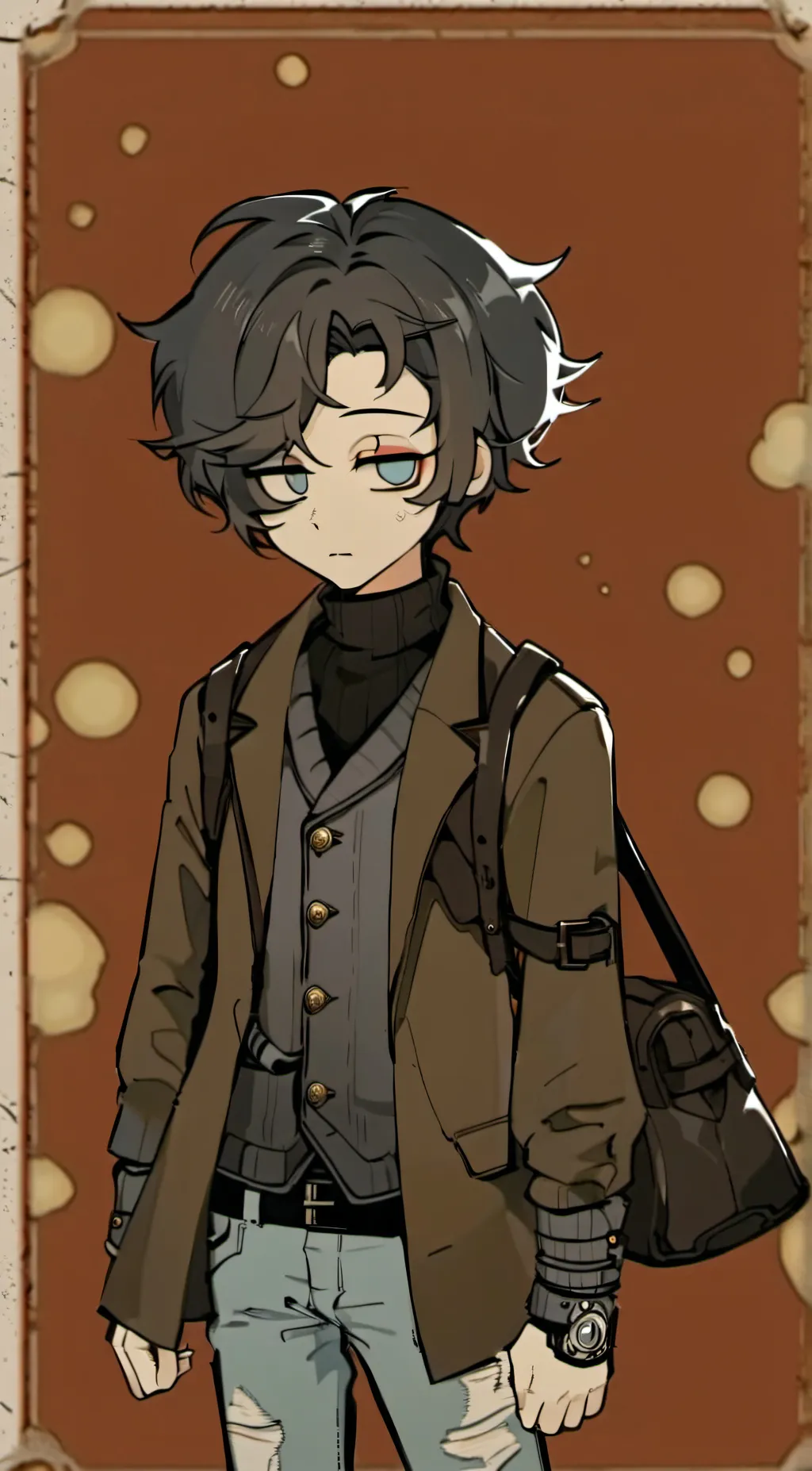 ai character: Stone background