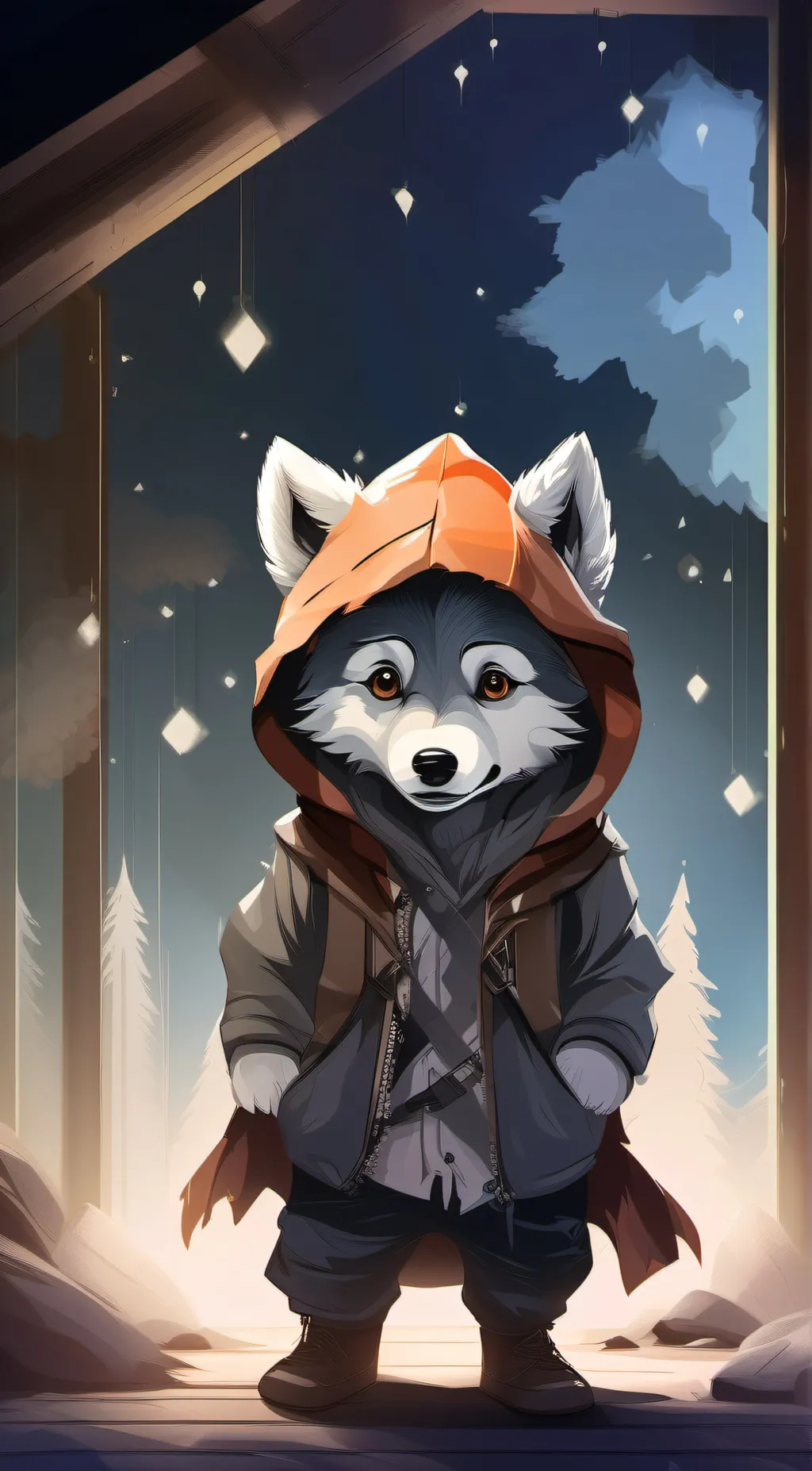 ai character: Solide background
