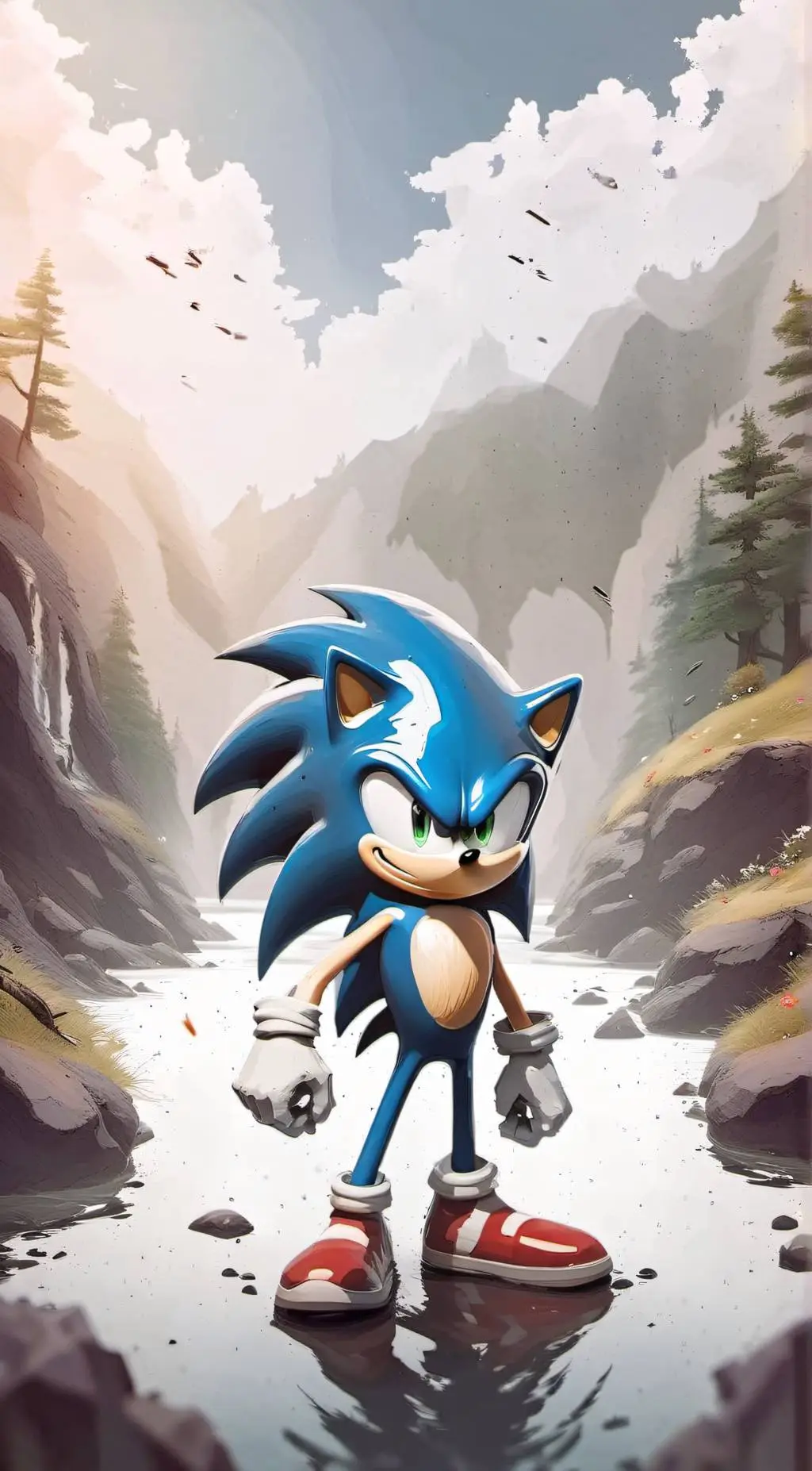 ai character: Sonic Movie background