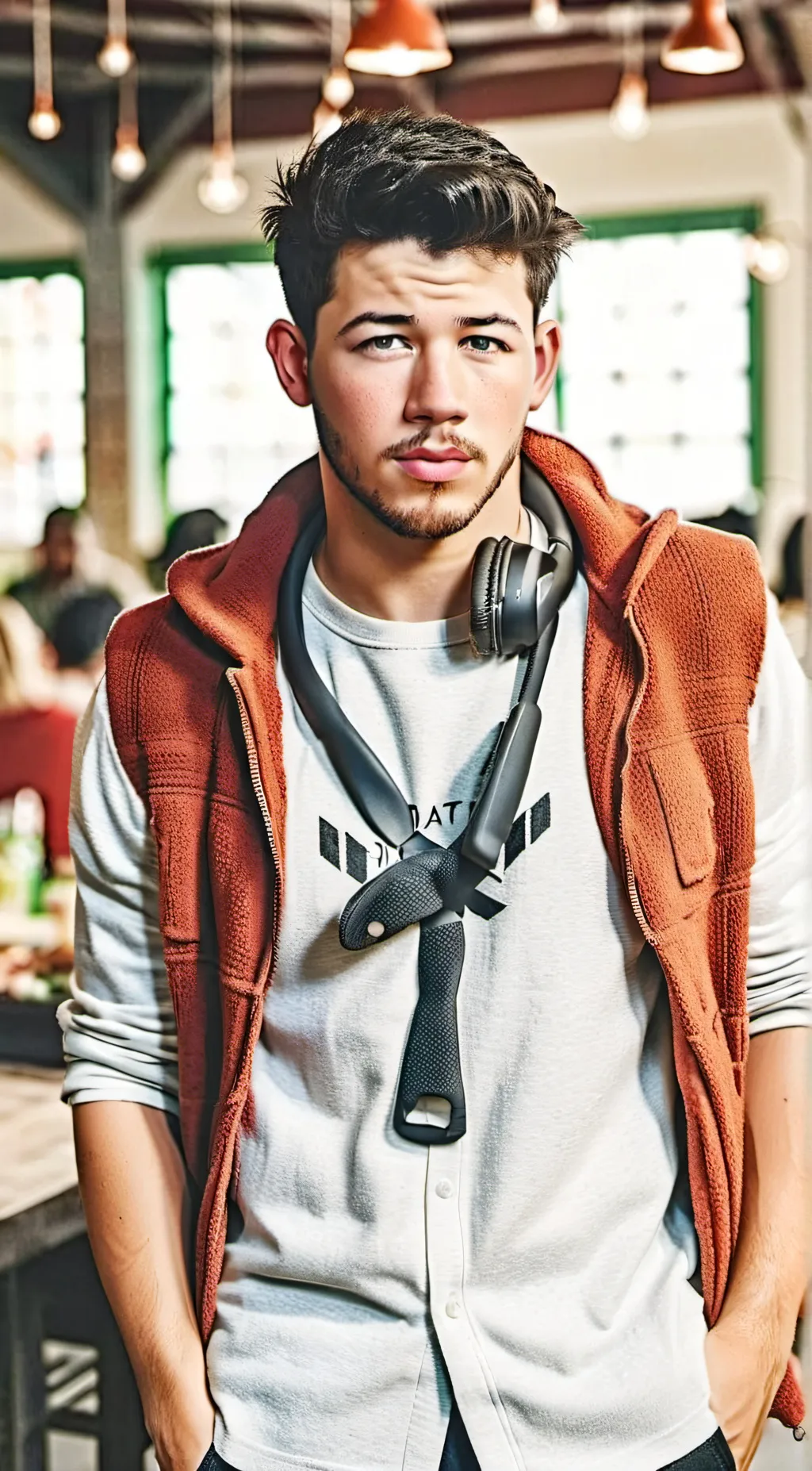 ai character: Nick Jonas  background