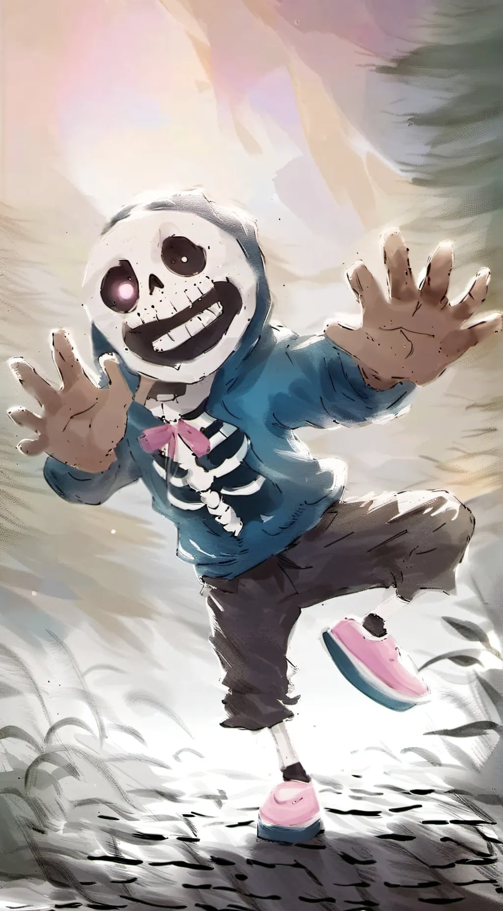 ai character: sans the skeleton background