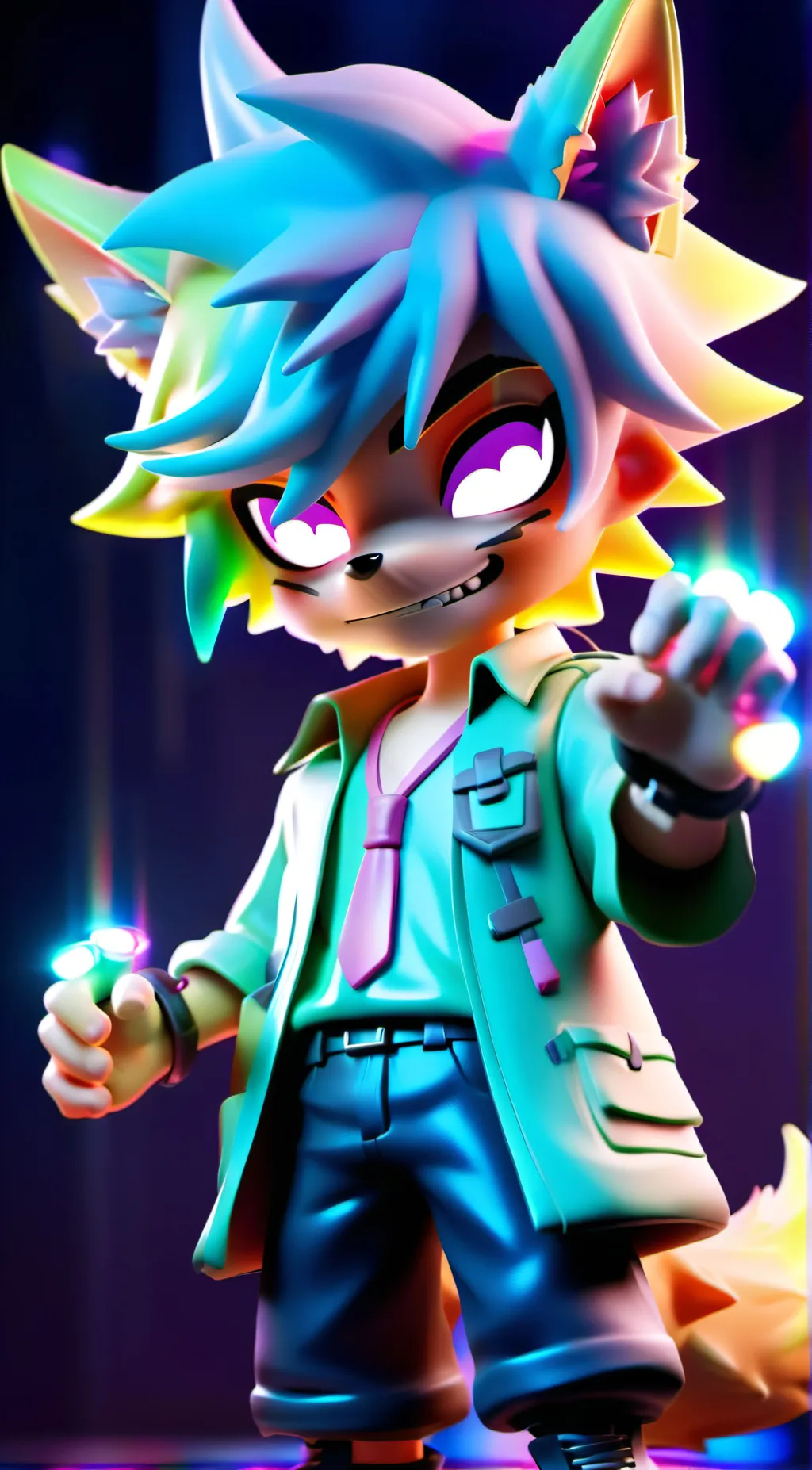 ai character: fossil background