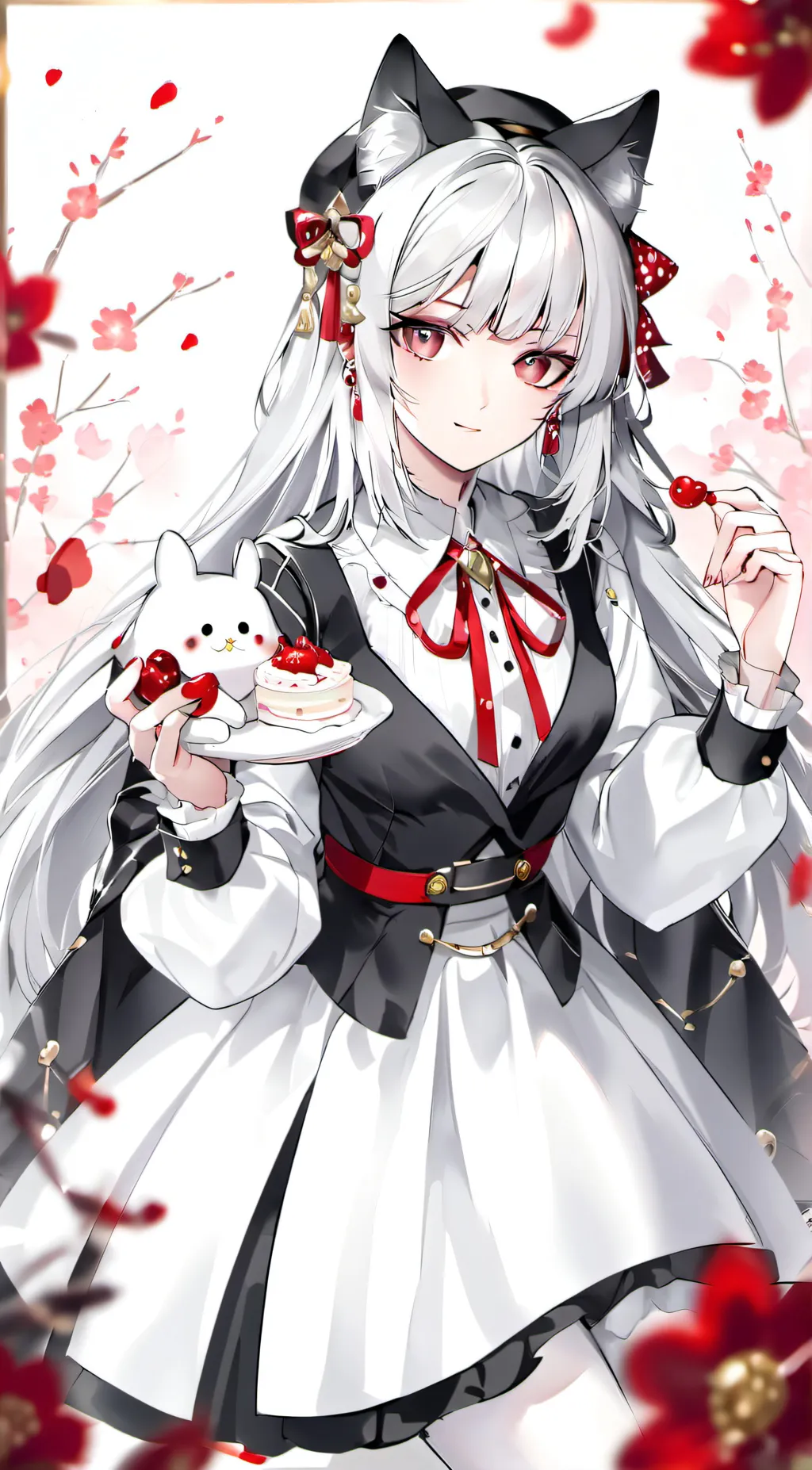 ai character: uwu cat gf background