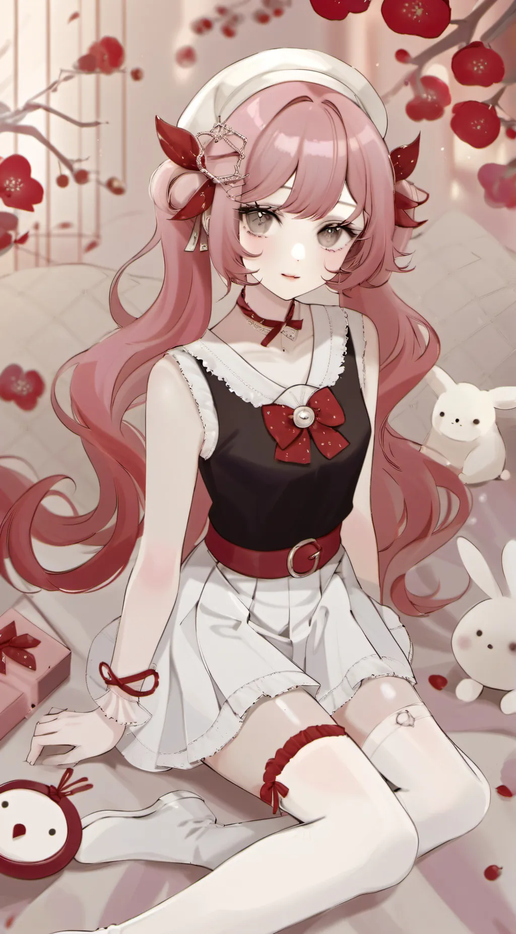 ai character: flower background