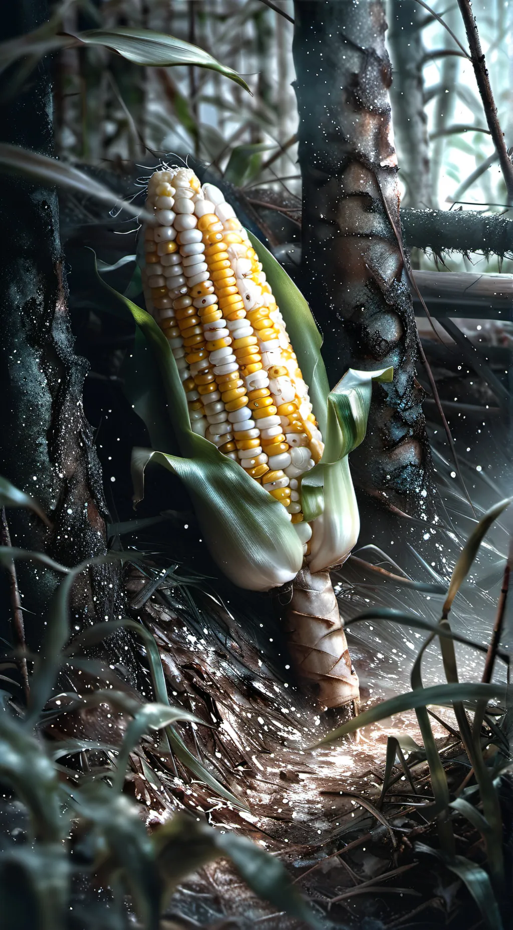 ai character: Corn background