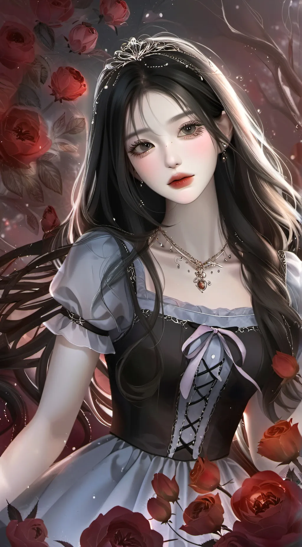 ai character: rose background
