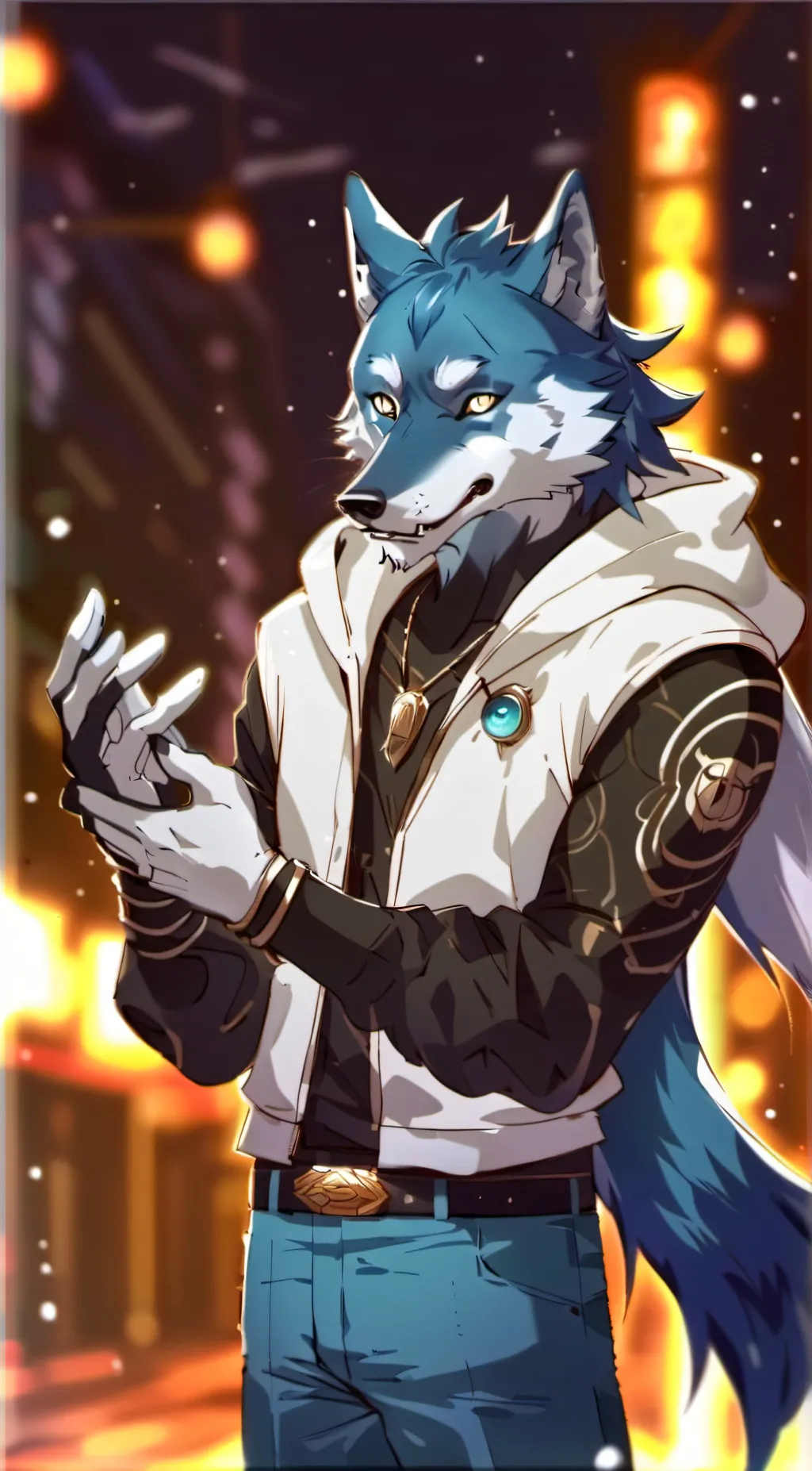 ai character: icewolf background