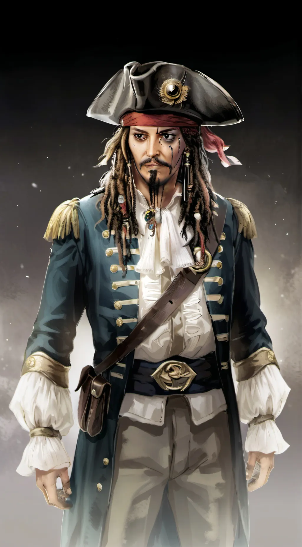 ai character: Jack Sparrow  background