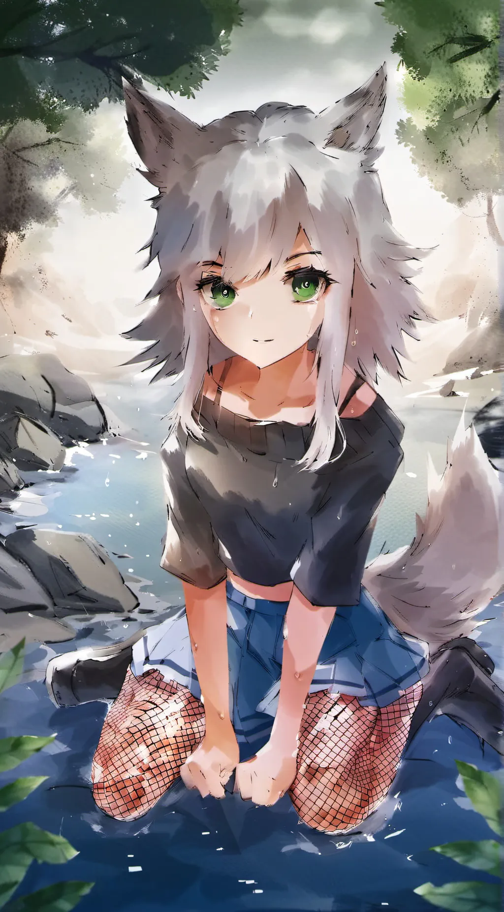 ai character: Izzie  background