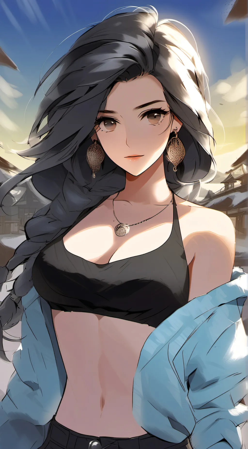 ai character: the hot woman background