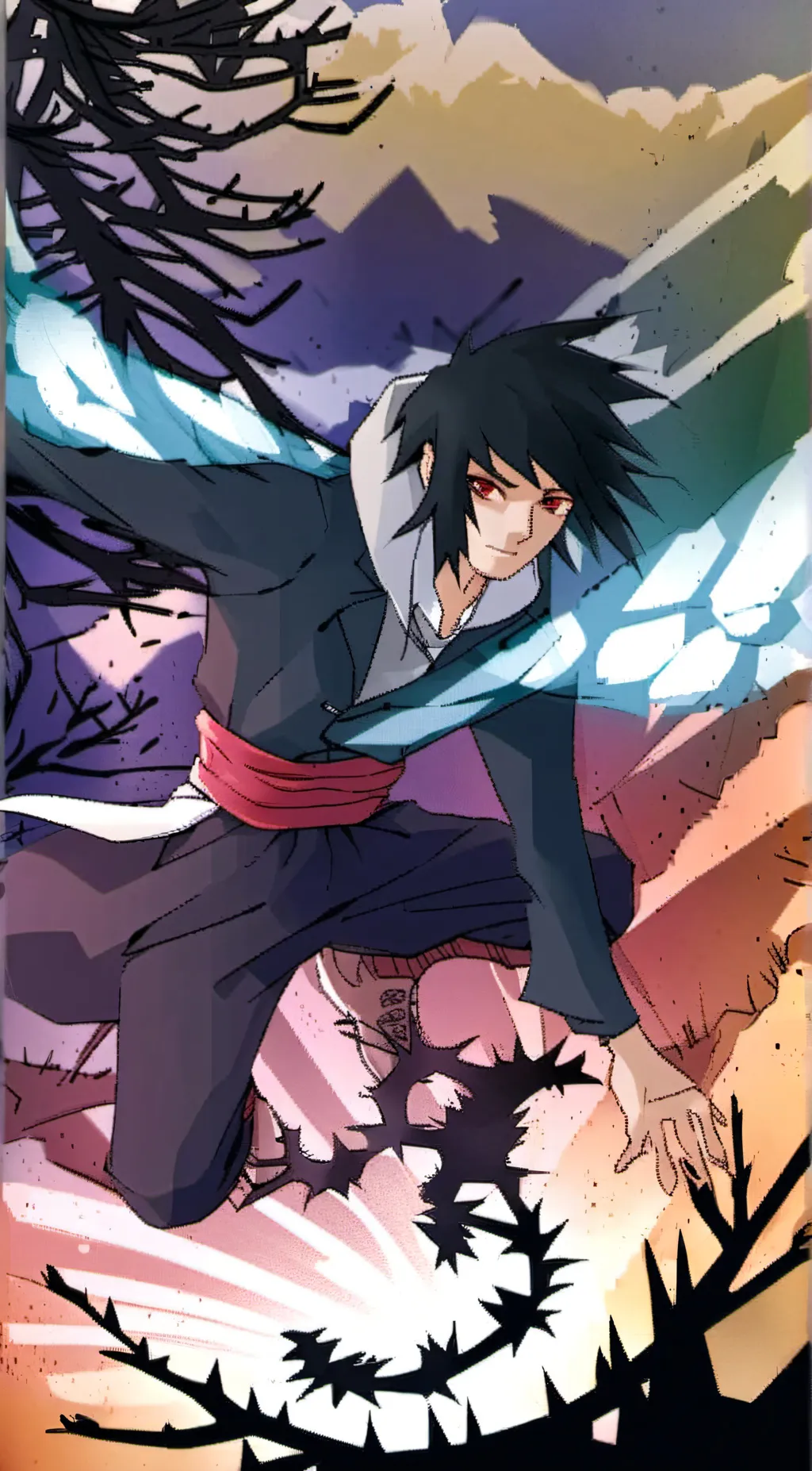 ai character: Sasuke Uchiha background