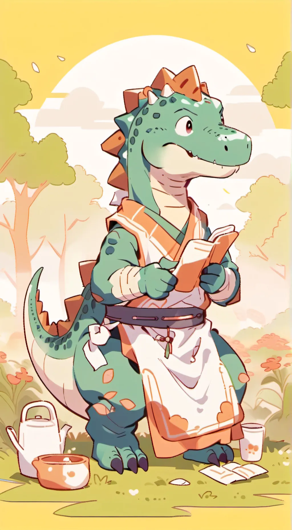 ai character: dinosaur therapist background