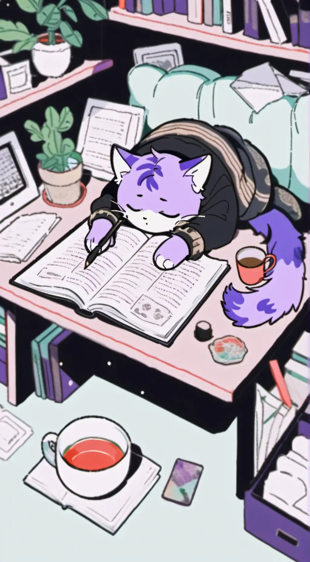 ai character: CatNap X DogDay background