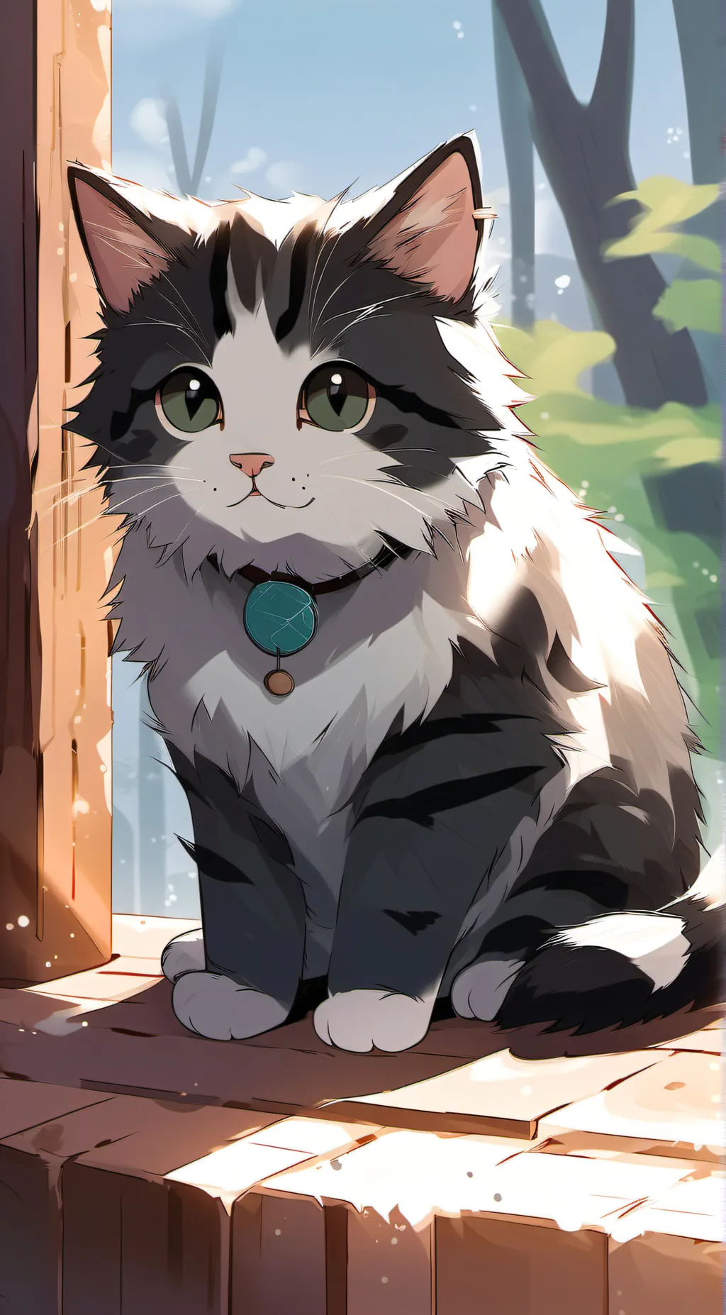 ai character: a random cat background