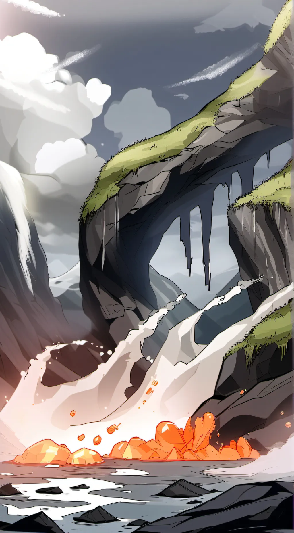 ai character: lava slime background