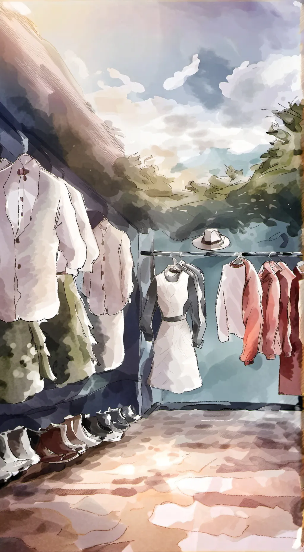 ai character: Your clothes  background