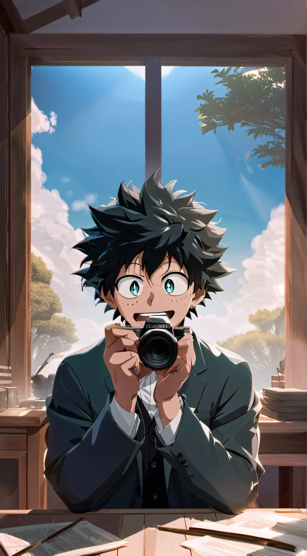 ai character: Mha Past Self background