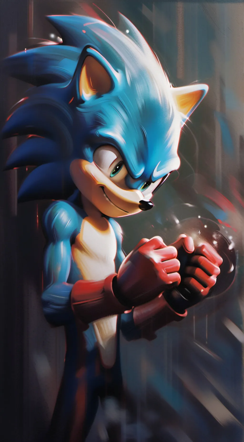 ai character: sonic  background