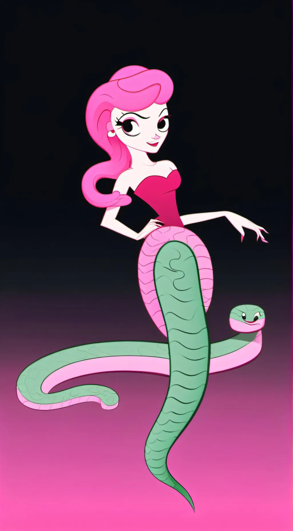 ai character: Snake pinkie pie  background