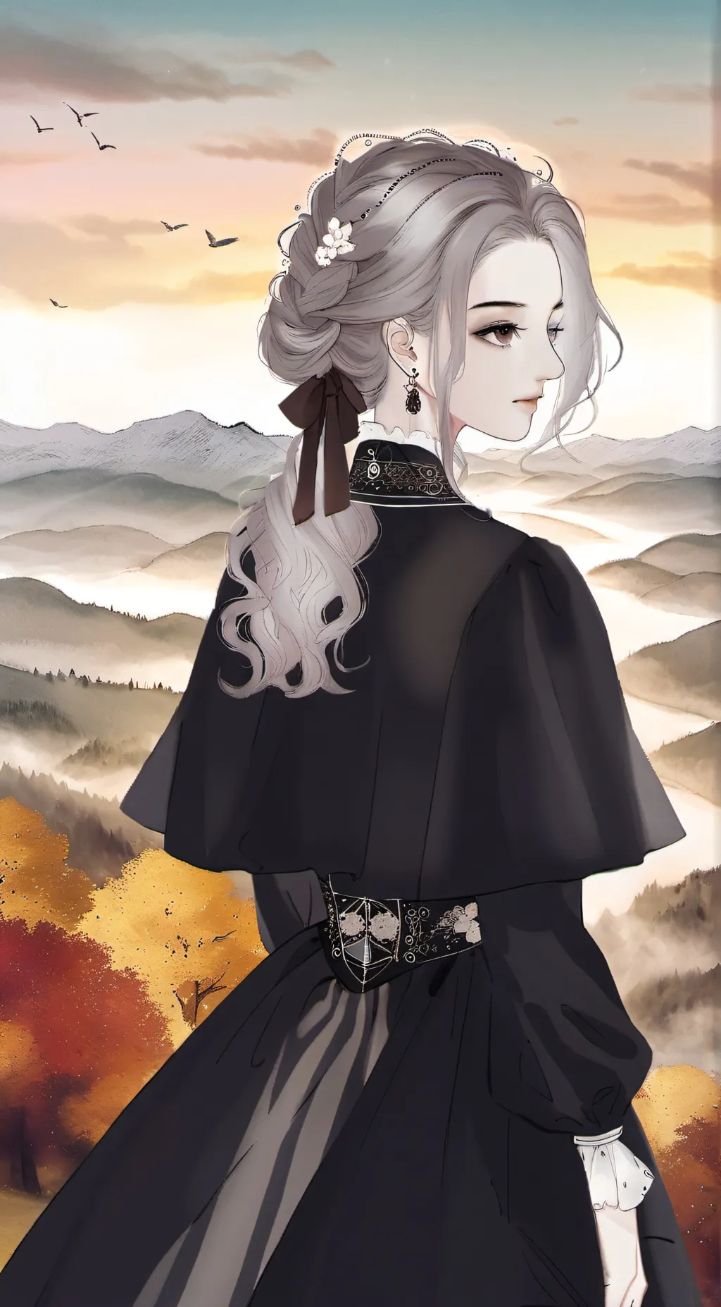 ai character: rose background