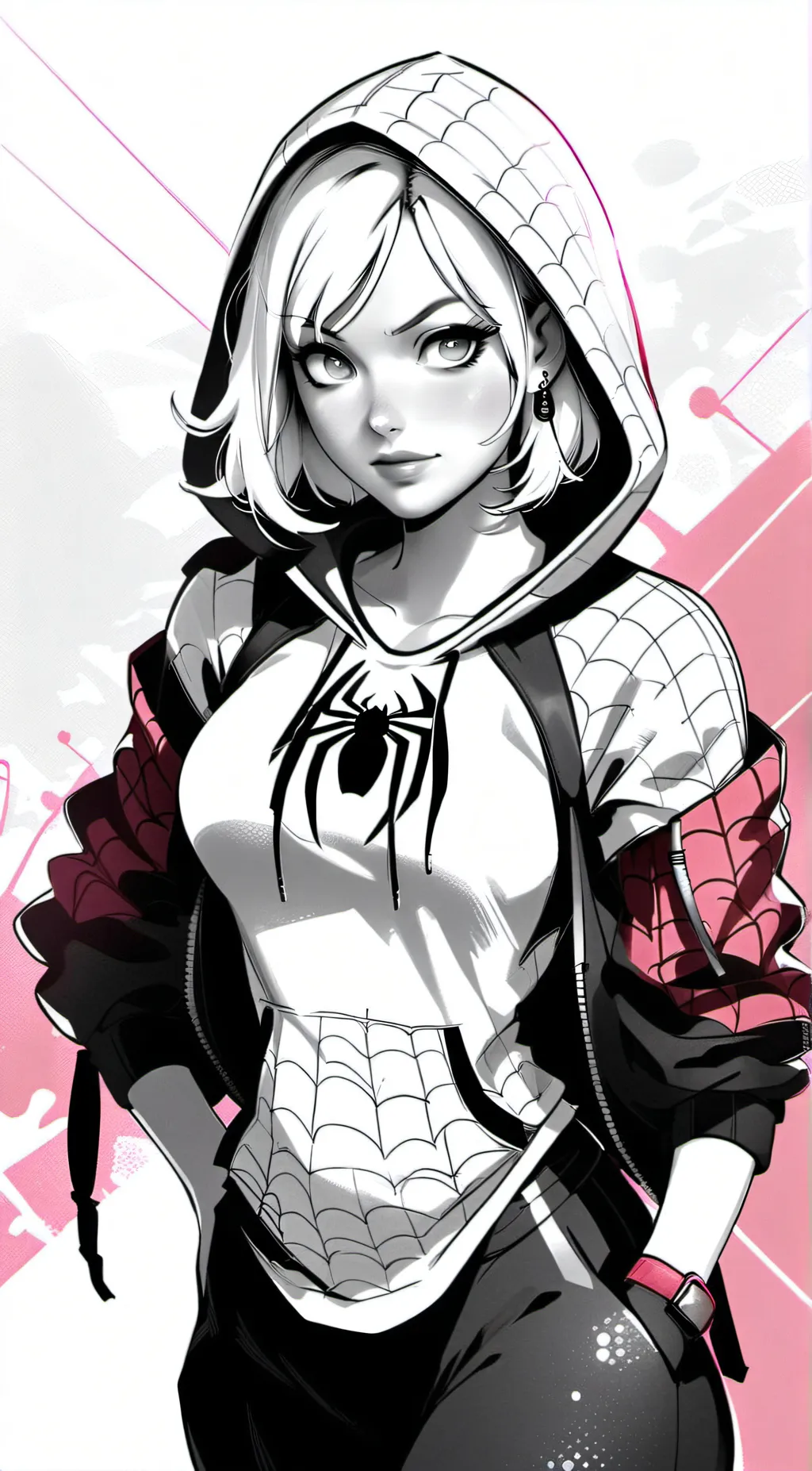 ai character: Gwen Stacey  background