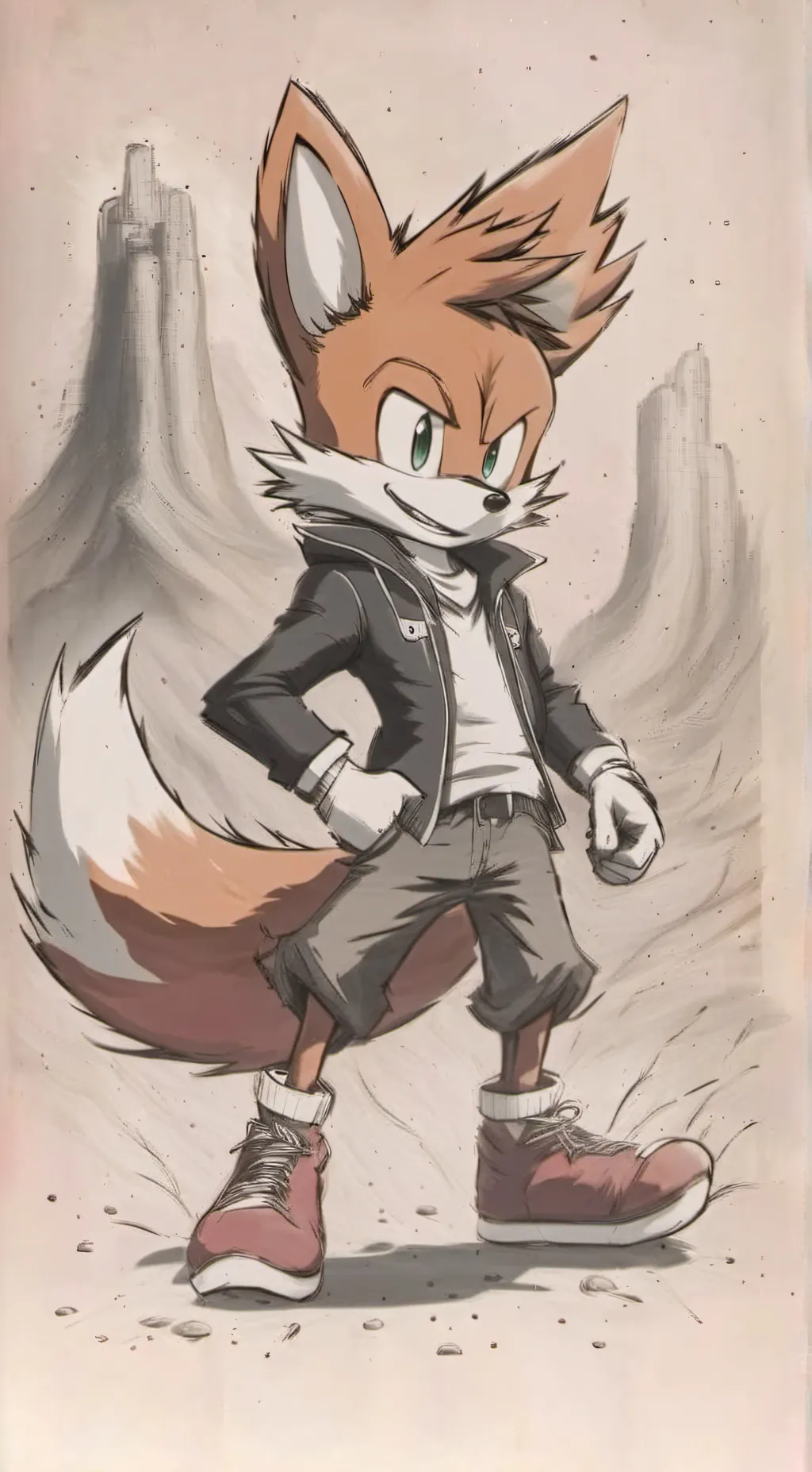 ai character: Tails  background