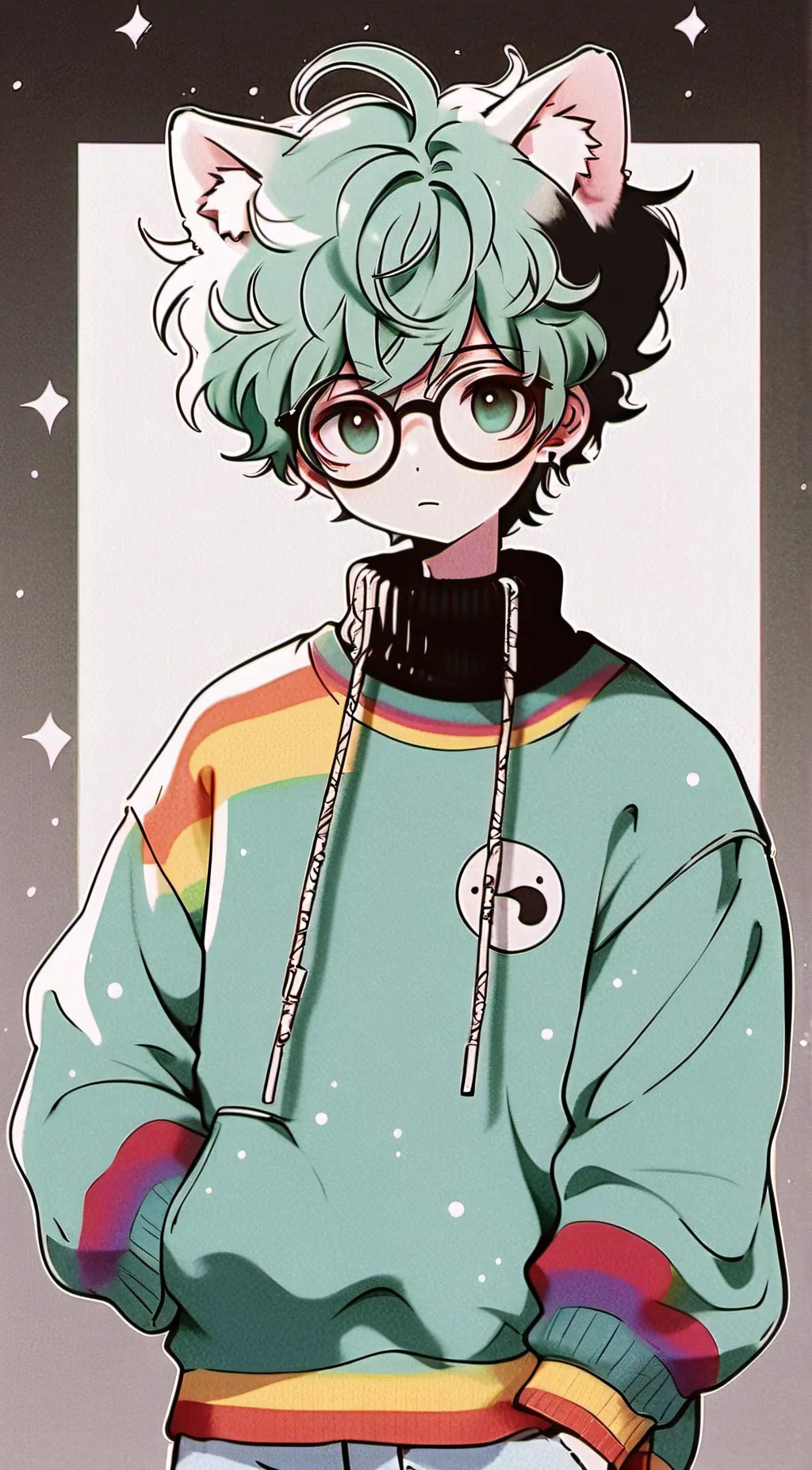 ai character: Mint The Cat <3 background