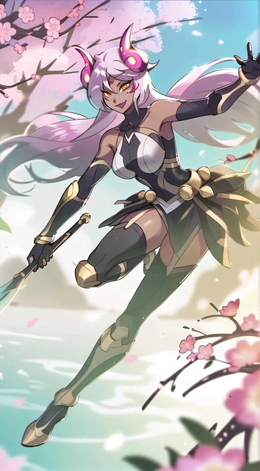 ai character: Violet background