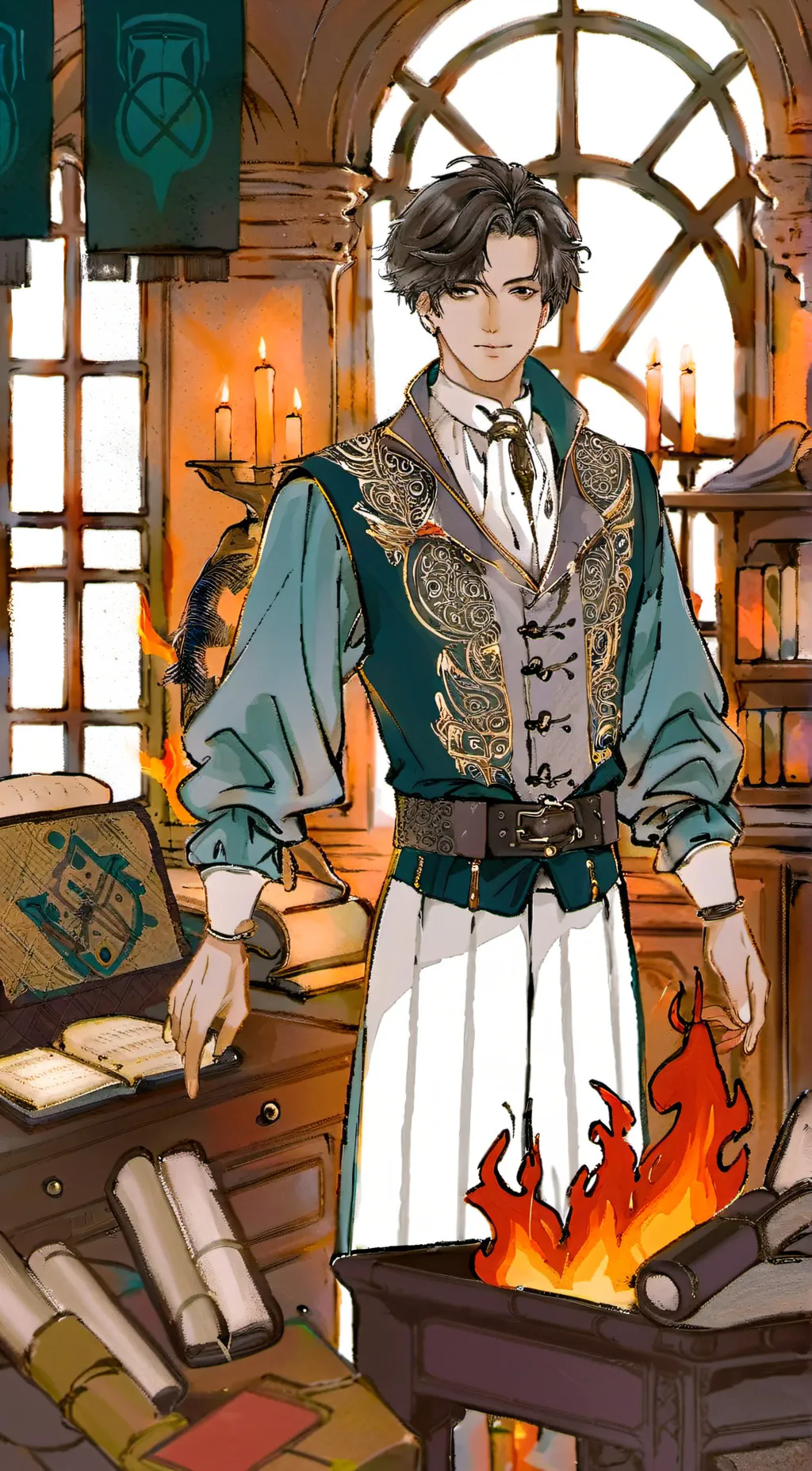 ai character: Tom Riddle  background