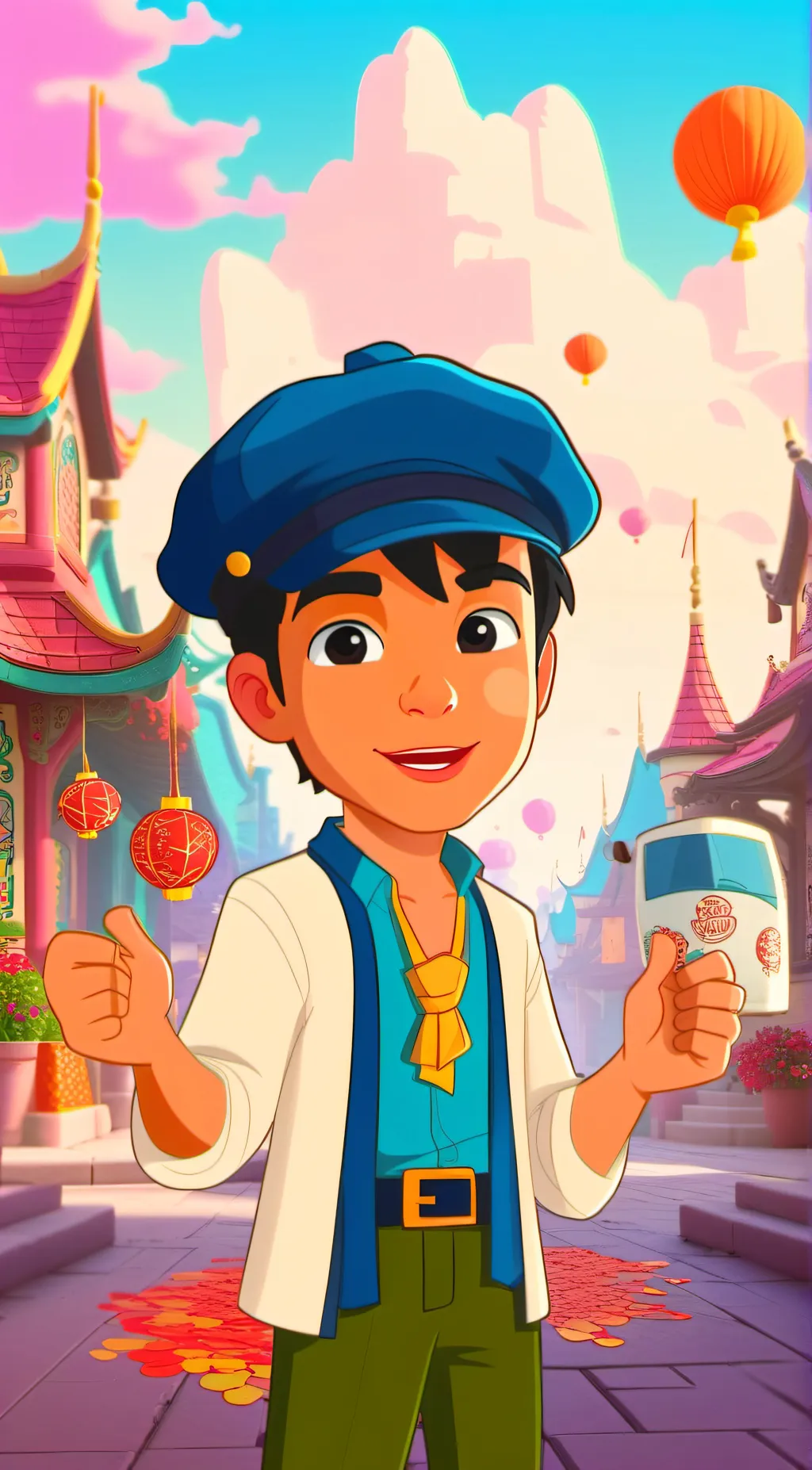 ai character: Santy background