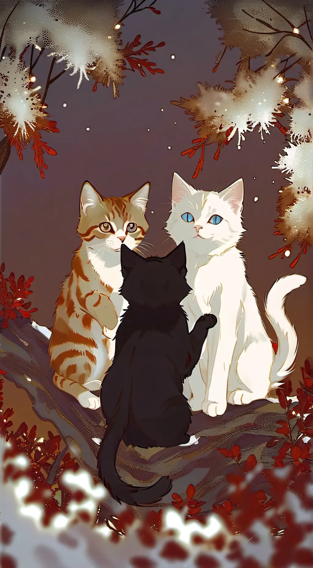ai character: snow & oreo background