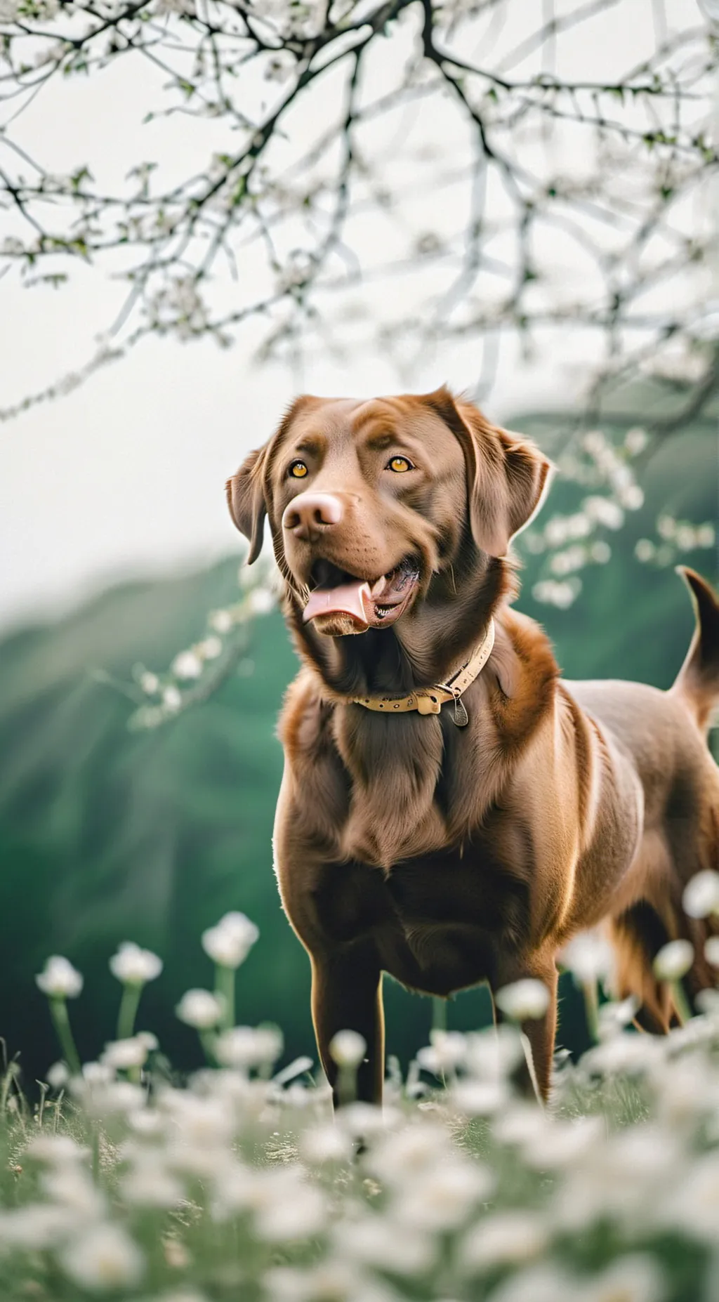ai character: Koda(my dog)  background