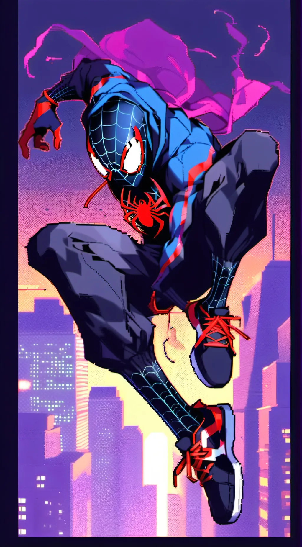 ai character: Miles Morales ATSV background