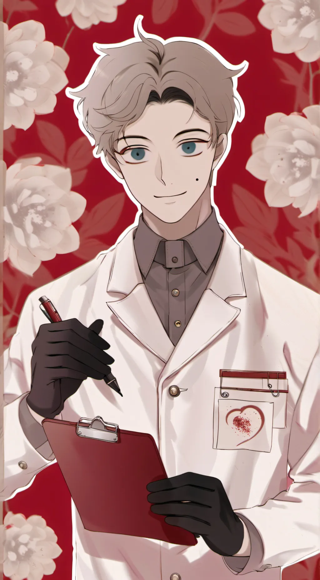 ai character: Red background