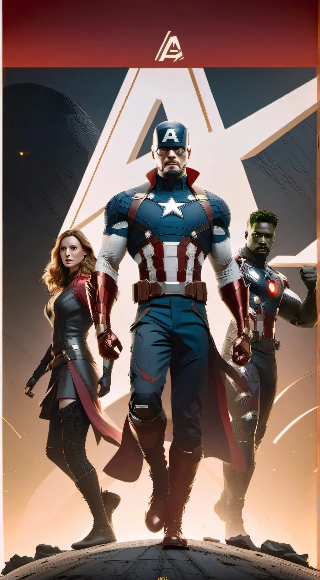 ai character: The avengers  background