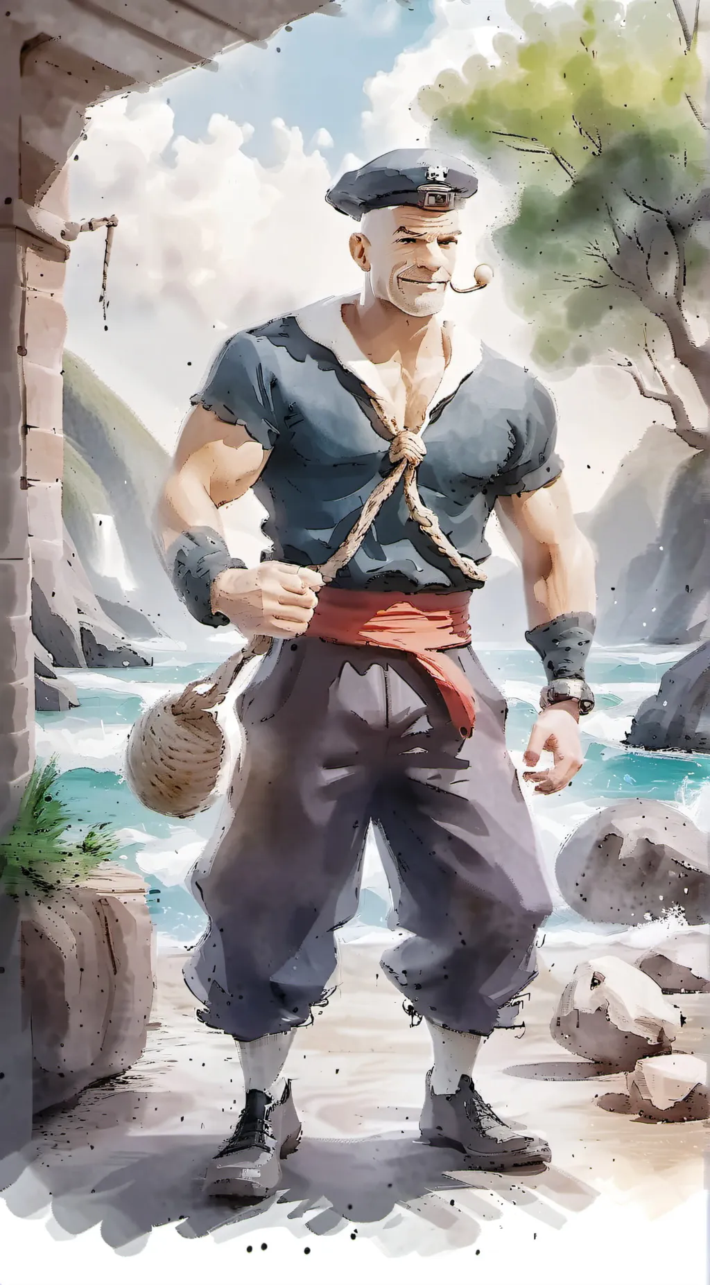 ai character: Popeye Rp background