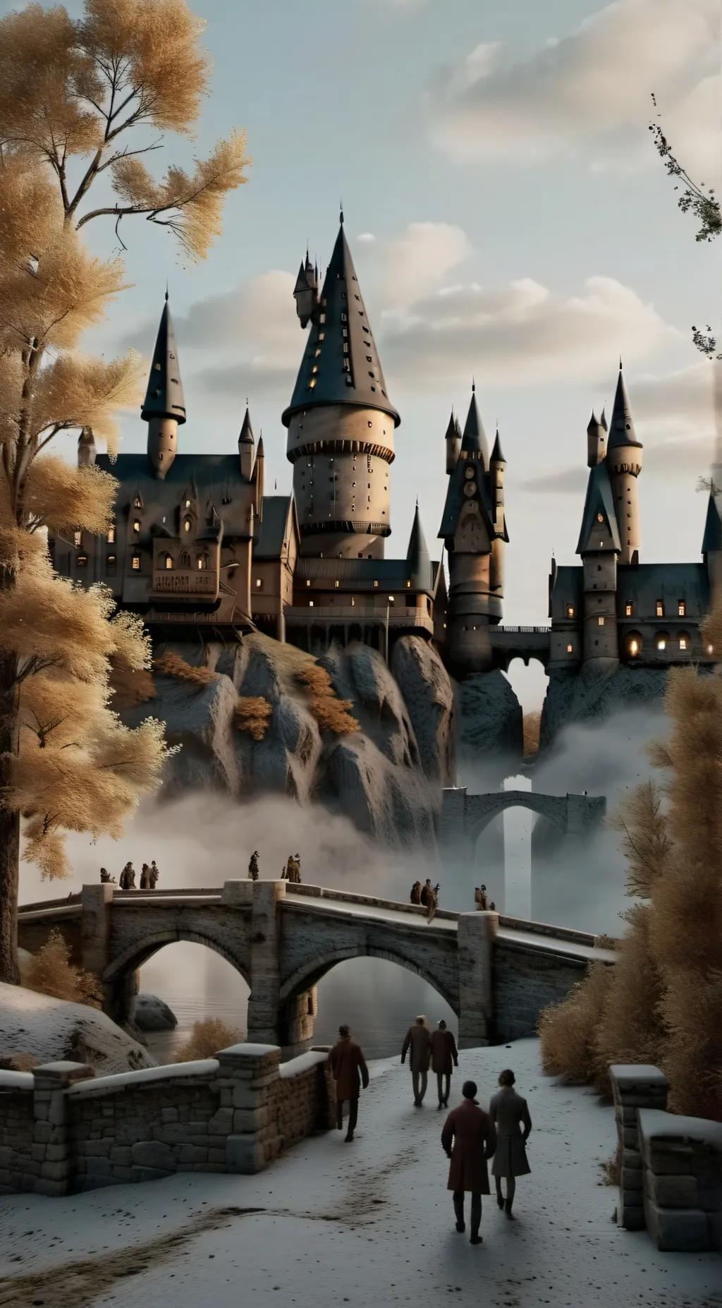 ai character: Hogwarts Frozen  background