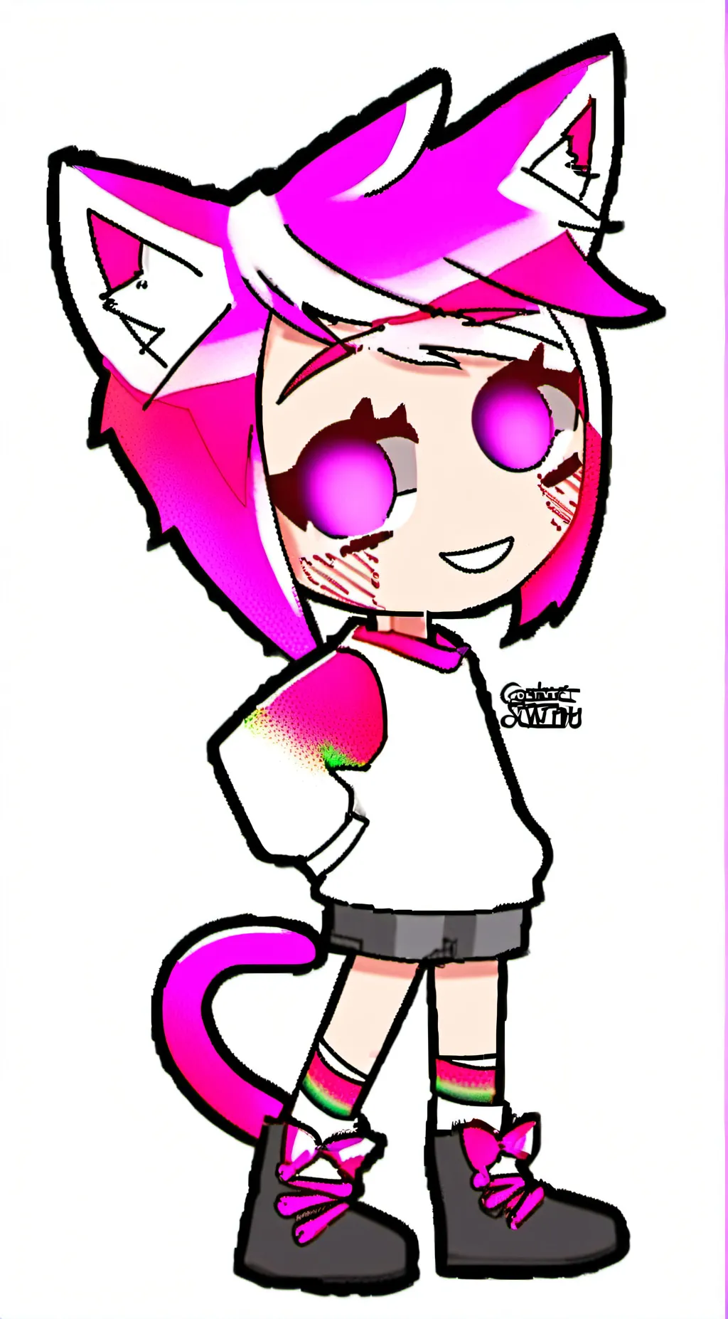 ai character: UWU alpha cat boy background