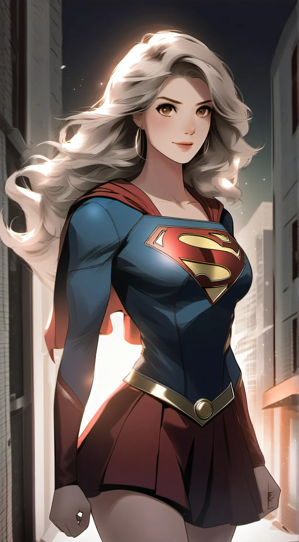 ai character: Supergirl background