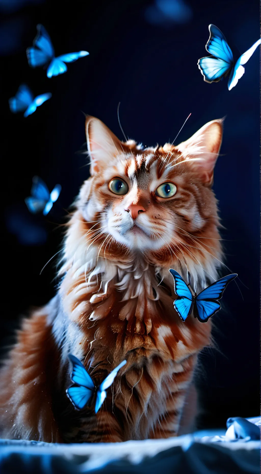ai character: Butterfly kitty background