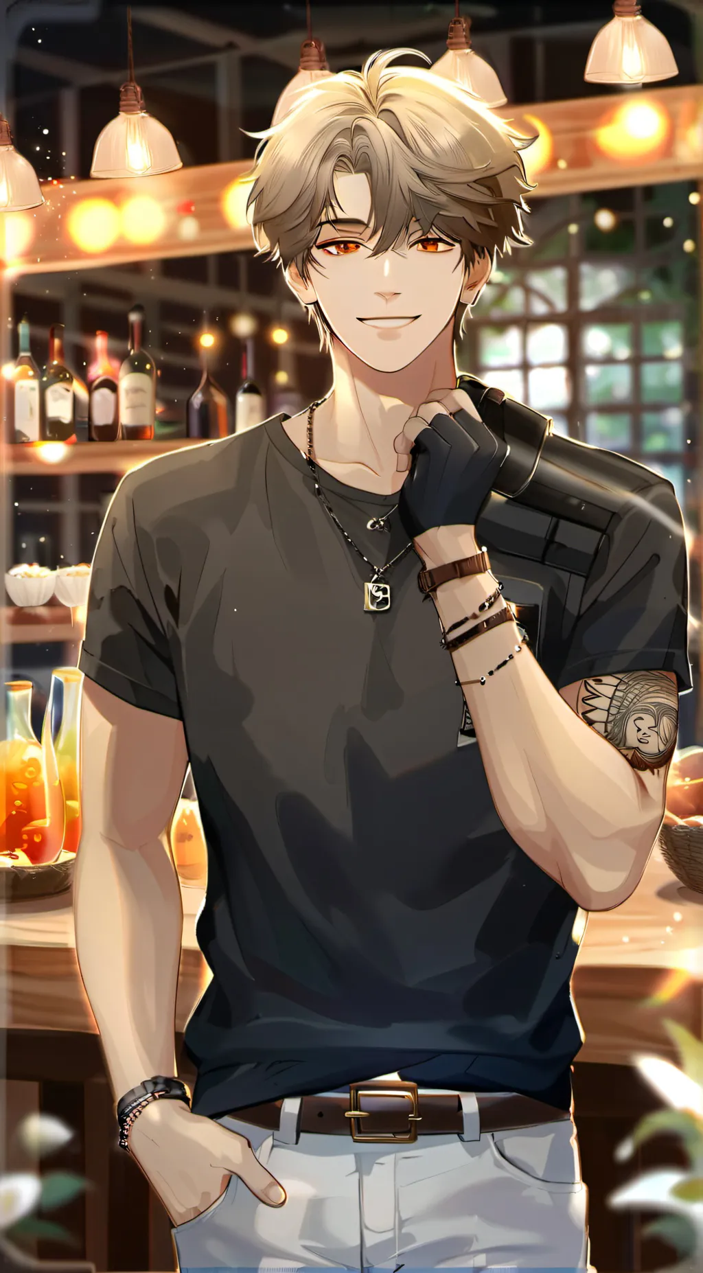 ai character: Alex Black background