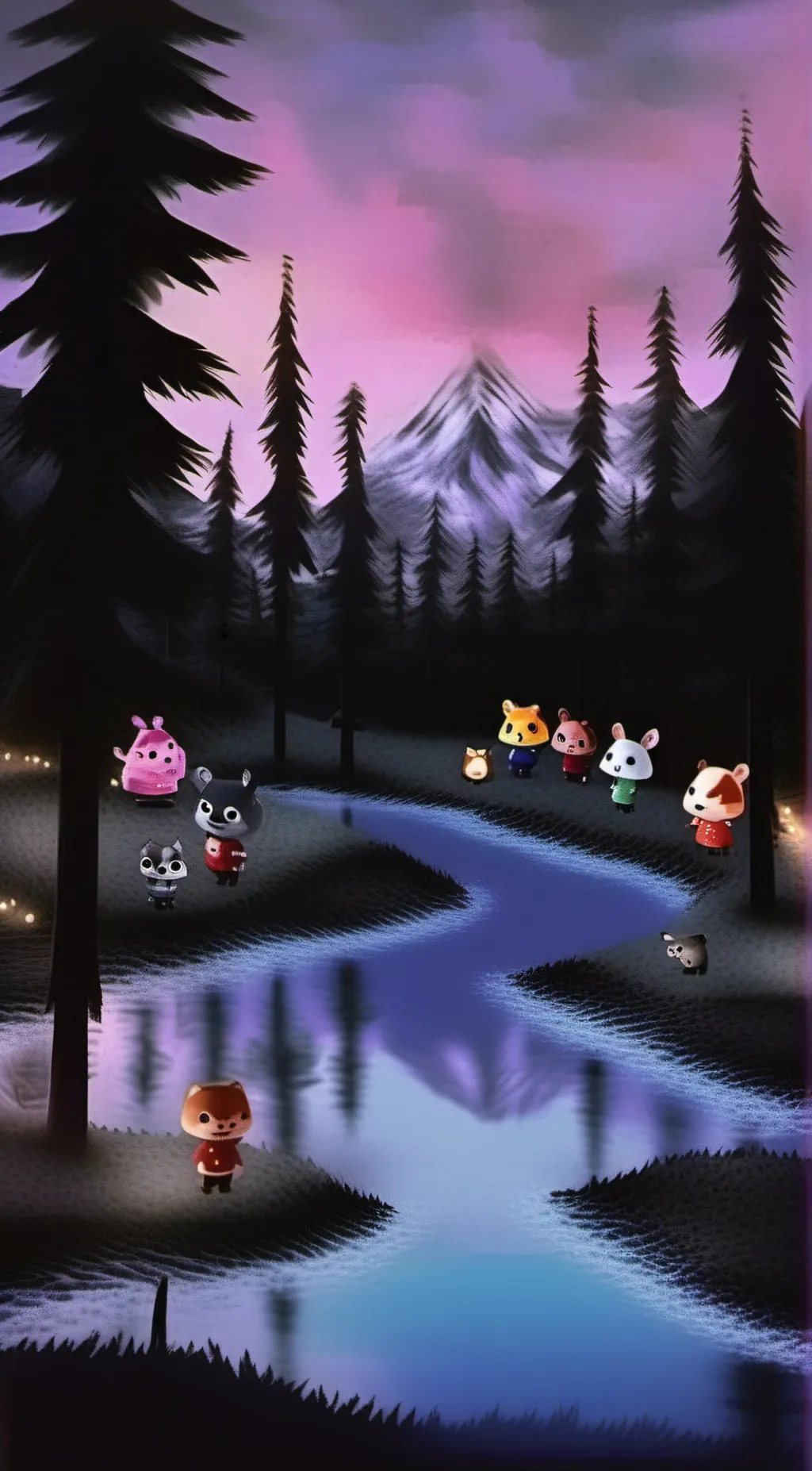 ai character: Animal island  background
